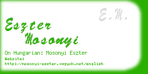 eszter mosonyi business card